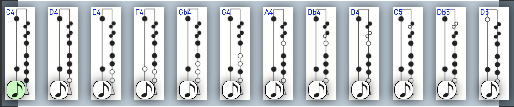 Basic Configuration of the d/G chanter.